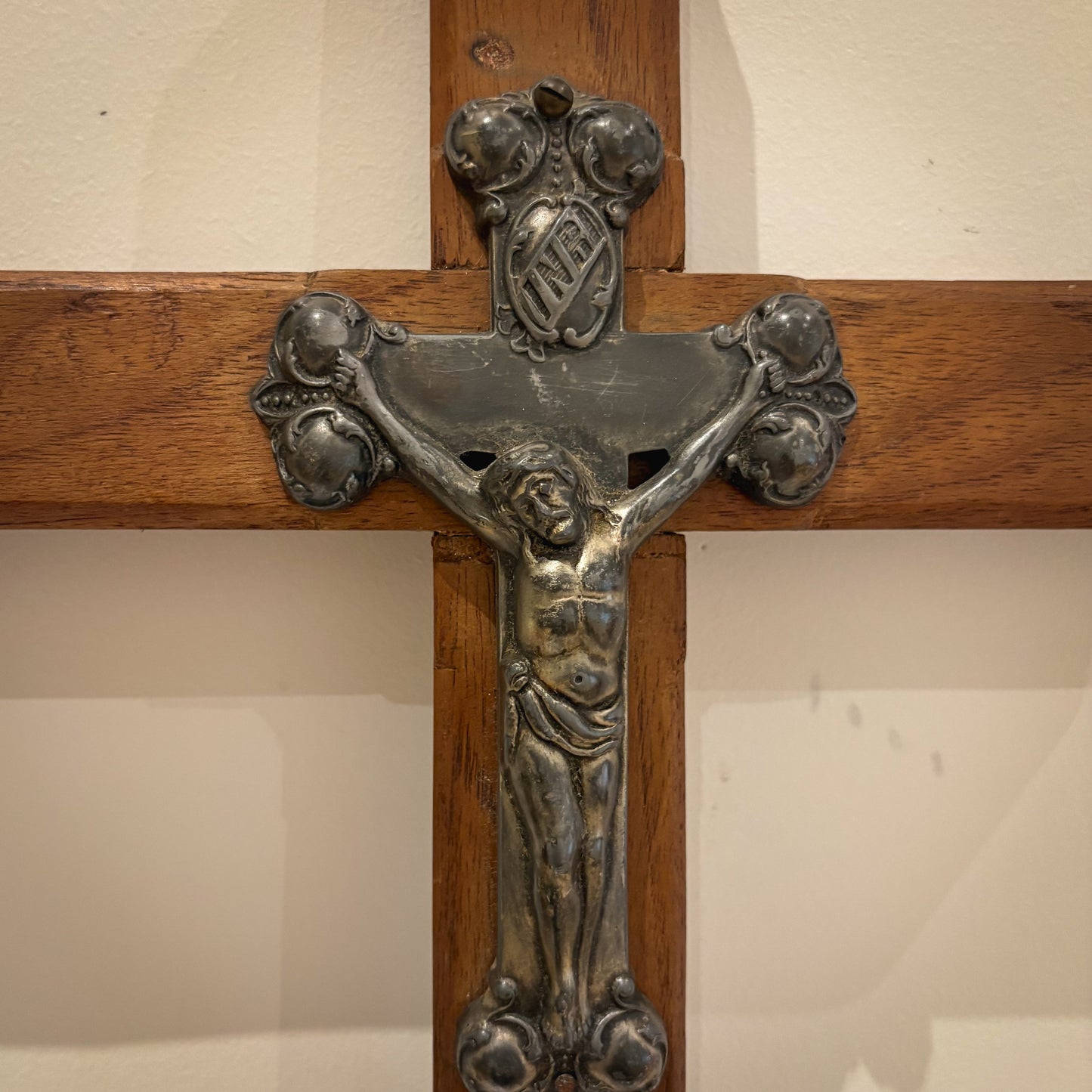 Monastic Wooden Crucifix with Cast Corpus
