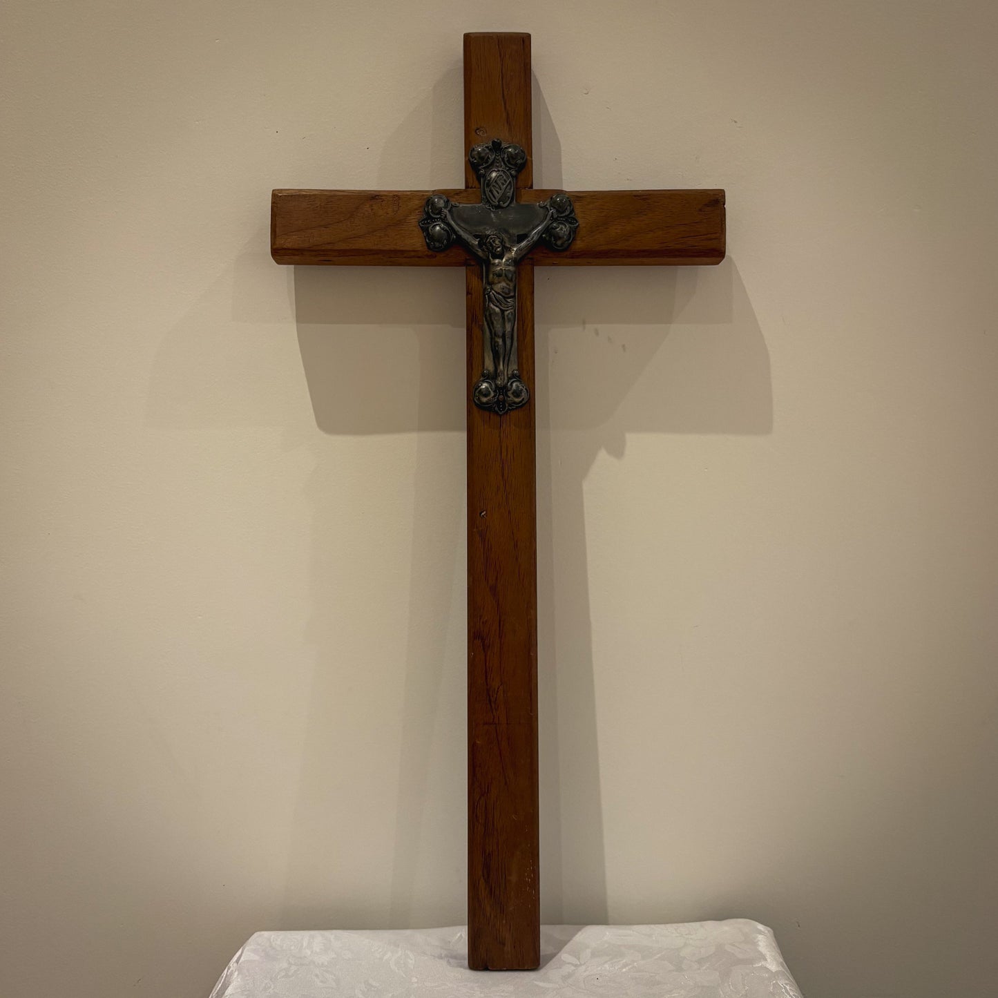 Monastic Wooden Crucifix with Cast Corpus
