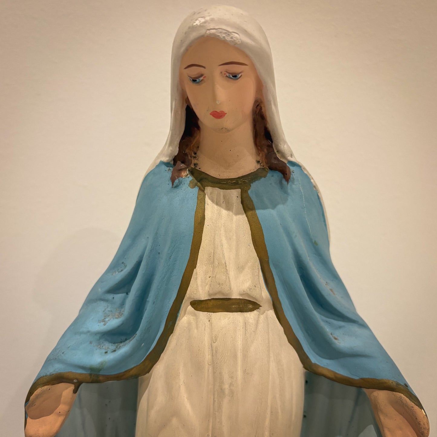 Our Lady in Blue – Chalkware Devotional Statue