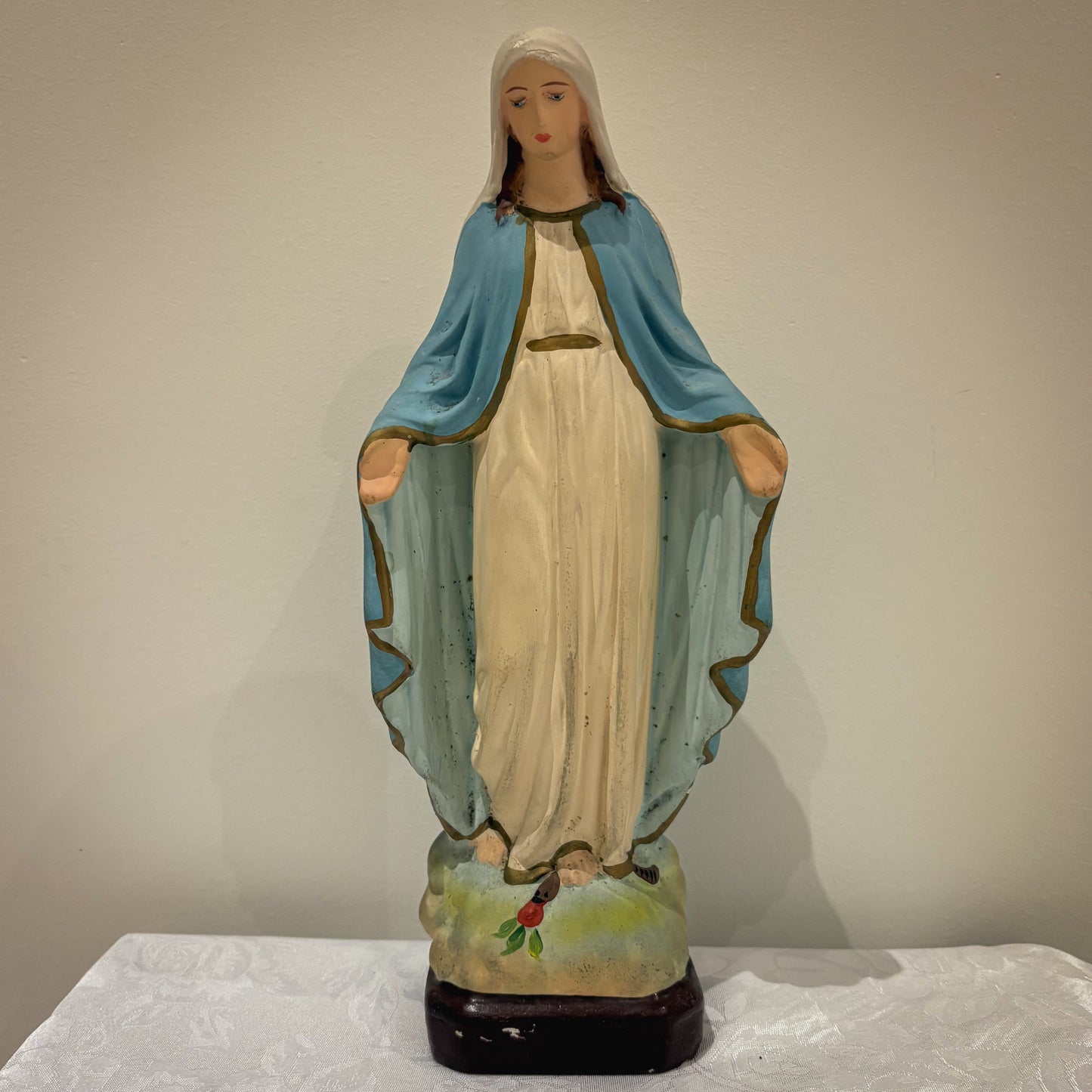 Our Lady in Blue – Chalkware Devotional Statue