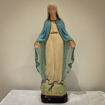 Our Lady in Blue – Chalkware Devotional Statue