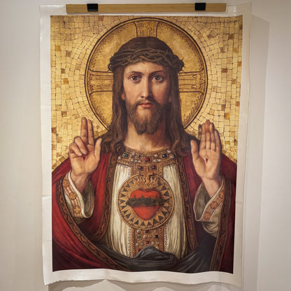 Icon of the Sacred Heart – Giclée Mosaic Print
